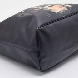 Pre Owned Givenchy Black Coated Canvas and Leather Rottweiler Large Antigona Tote