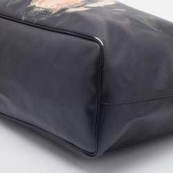 Pre Owned Givenchy Black Coated Canvas and Leather Rottweiler Large Antigona Tote