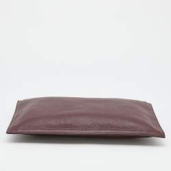 Pre Owned Givenchy Burgundy Leather Medium Antigona Pouch Wallet