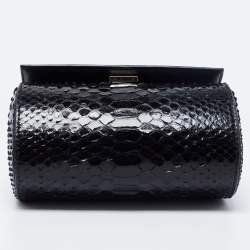 Givenchy Black Python Mini Pandora Box Crossbody Bag