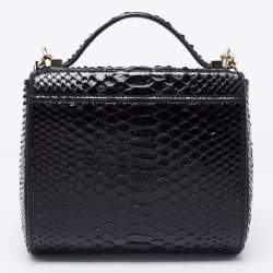 Givenchy Black Python Mini Pandora Box Crossbody Bag