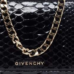 Givenchy Black Python Mini Pandora Box Crossbody Bag