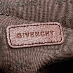Pre Owned Givenchy Brown/Olive Green Monogram Nylon and Leather Shoulder Bag