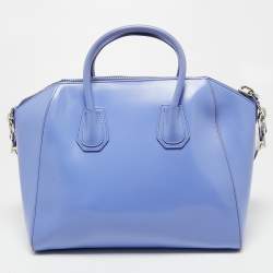 Pre Owned Givenchy Blue Leather Medium Antigona Satchel