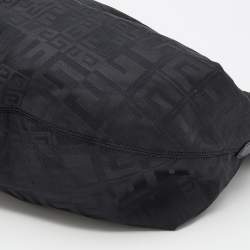 Pre Owned Givenchy Black Signature Canvas And Leather Hobo