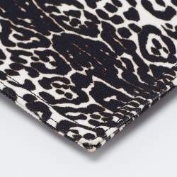 Givenchy Black/White Leopard Print Canvas Clutch