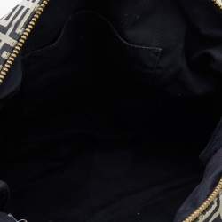 Pre Owned Givenchy Black/Grey Signature Canvas and Leather Satchel