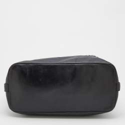 Pre Owned Givenchy Black/Grey Signature Canvas and Leather Satchel