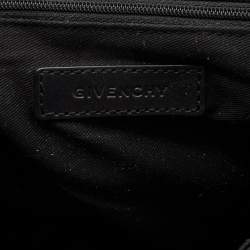 Pre Owned Givenchy Black Canvas and Leather Buckle Detail Tote