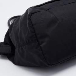 Pre Owned Givenchy Black Nylon and Leather Studded Tote