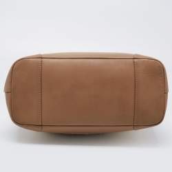 Pre Owned Givenchy Beige/Brown Signature Coated Canvas And Leather Hobo
