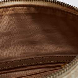 Pre Owned Givenchy Beige/Brown Signature Coated Canvas And Leather Hobo