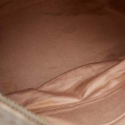 Pre Owned Givenchy Beige/Brown Signature Coated Canvas And Leather Hobo