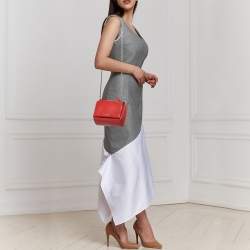 Givenchy Red Leather Mini Pandora Box Crossbody Bag