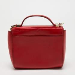 Givenchy Red Leather Mini Pandora Box Crossbody Bag