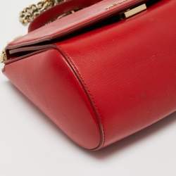 Givenchy Red Leather Mini Pandora Box Crossbody Bag
