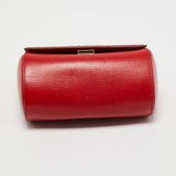 Givenchy Red Leather Mini Pandora Box Crossbody Bag