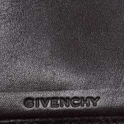 Pre Owned Givenchy Black/Brown Signature Canvas and Leather Continental Wallet