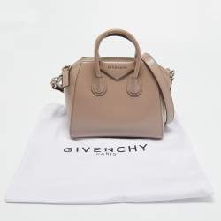 Pre Owned Givenchy Beige Leather Mini Antigona Satchel