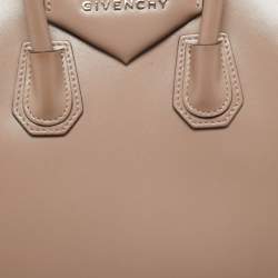Pre Owned Givenchy Beige Leather Mini Antigona Satchel