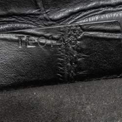 Pre Owned Givenchy Black Croc Embossed Leather Chain Detail Shoulder Bag