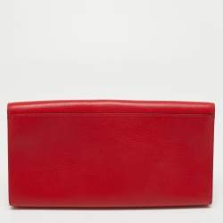مملوكة مسبقًا Givenchy Red Leather Antigona Long Clutch