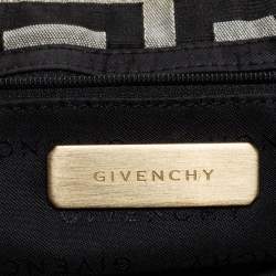 Pre Owned Givenchy Black Canvas and Leather Shoulder Bag