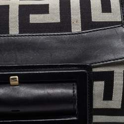 Pre Owned Givenchy Black Canvas and Leather Shoulder Bag