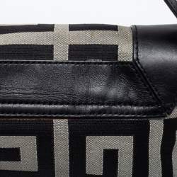 Pre Owned Givenchy Black Canvas and Leather Shoulder Bag