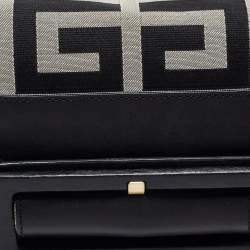 Pre Owned Givenchy Black Canvas and Leather Shoulder Bag