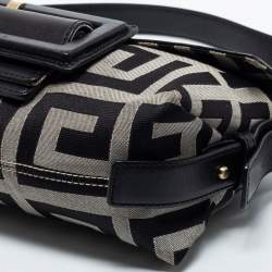 Pre Owned Givenchy Black Canvas and Leather Shoulder Bag