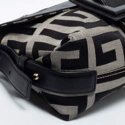 Pre Owned Givenchy Black Canvas and Leather Shoulder Bag