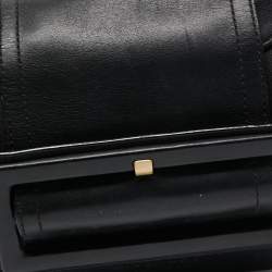 Givenchy Black Nylon and Leather Buckle Flap Hobo