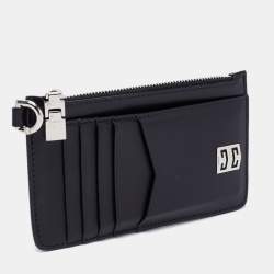 Pre Owned Givenchy Black Leather Zipped Card Holder