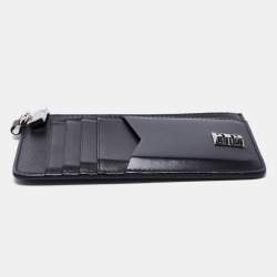 Pre Owned Givenchy Black Leather Zipped Card Holder