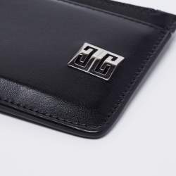 Pre Owned Givenchy Black Leather Zipped Card Holder