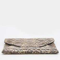 مملوكة مسبقًا Givenchy Cream/Brown Water Snake Antigona Clutch