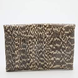 مملوكة مسبقًا Givenchy Cream/Brown Water Snake Antigona Clutch