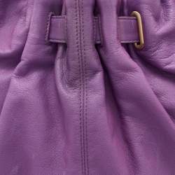 Pre Owned Givenchy Purple Leather Hobo