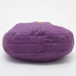 Pre Owned Givenchy Purple Leather Hobo