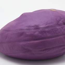 Pre Owned Givenchy Purple Leather Hobo