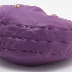 Pre Owned Givenchy Purple Leather Hobo