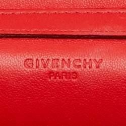 Pre Owned Givenchy Red Leather  Pandora Wallet on Chain
