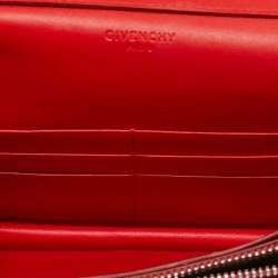 Pre Owned Givenchy Red Leather  Pandora Wallet on Chain