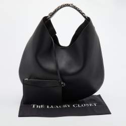 Pre Owned Givenchy Black Leather Infinity Hobo