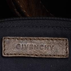 Pre Owned Givenchy Dark Brown Distressed Leather Hobo