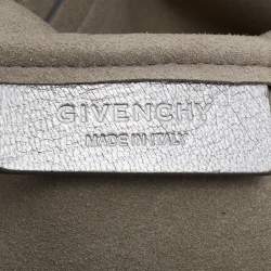 Pre Owned Givenchy Metallic Silver Leather Large Antigona Shopper Tote