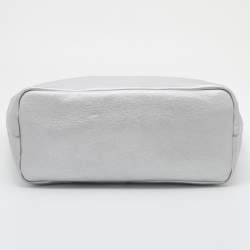 Pre Owned Givenchy Metallic Silver Leather Large Antigona Shopper Tote