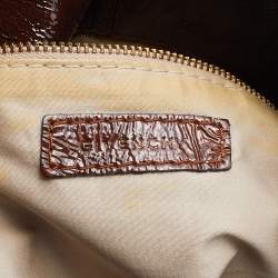 Pre Owned Givenchy Brown Patent Leather Hobo