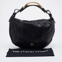Givenchy Black Crackle Leather Hobo